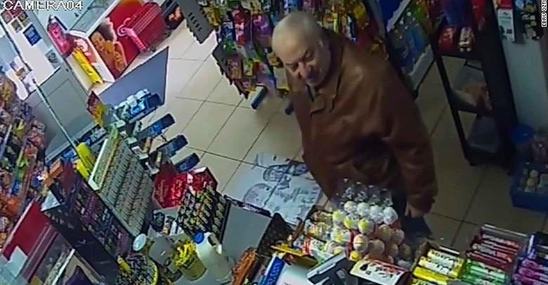 CCTV footage showed Skripal talking to Ozturk and buying items at the store on February 27, five days before he was apparently poisoned.