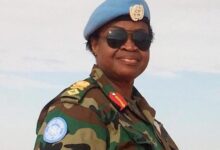 Photo of Ghana’s first female Brigadier-General, Constance Emefa Edjeani-Afenu is dead