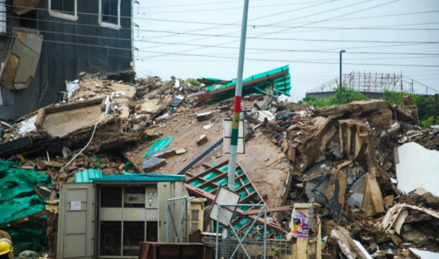 Three rescued, two confirmed dead in building collapse at North Industrial Area