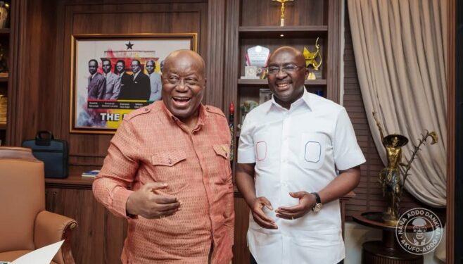 Akufo Addo Bawumia Spiritfm Online Akufo-Addo urges NPP factions to unite behind Bawumia for 2028 victory